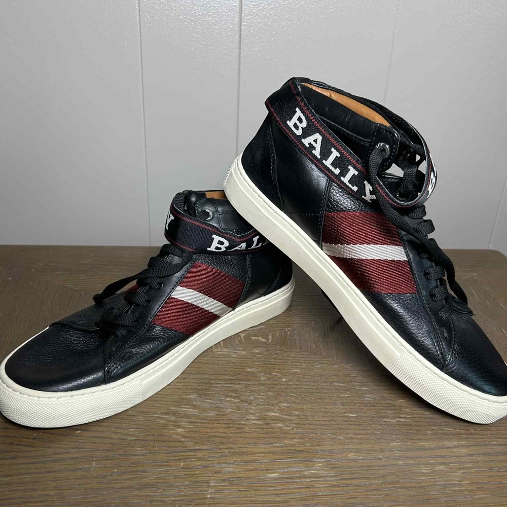 Bally Black and Burgundy Men's Sneakers
